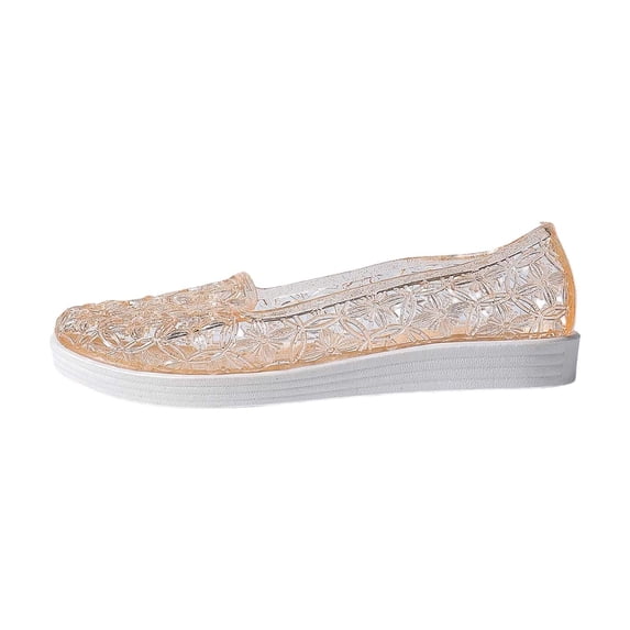 Ticikt Stylish Solid Color Thick Soled Sandals for – Water On Beach Flat Sandals for Casual Summer Comfort