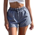 thumbnail image 1 of Ticikt Summer Girls Denim Shorts with Distressed Details Comfortable Loose Fit Casual Cute Design for Play and Outings,Color:Blue,Size:9-10 Years, 1 of 9