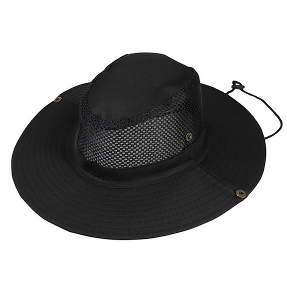 Ticikt Sun Hat for Men Women, Fishing Hat UPF 50 Wide Brim Bucket Hat Safari Boonie Hat,Color:Black