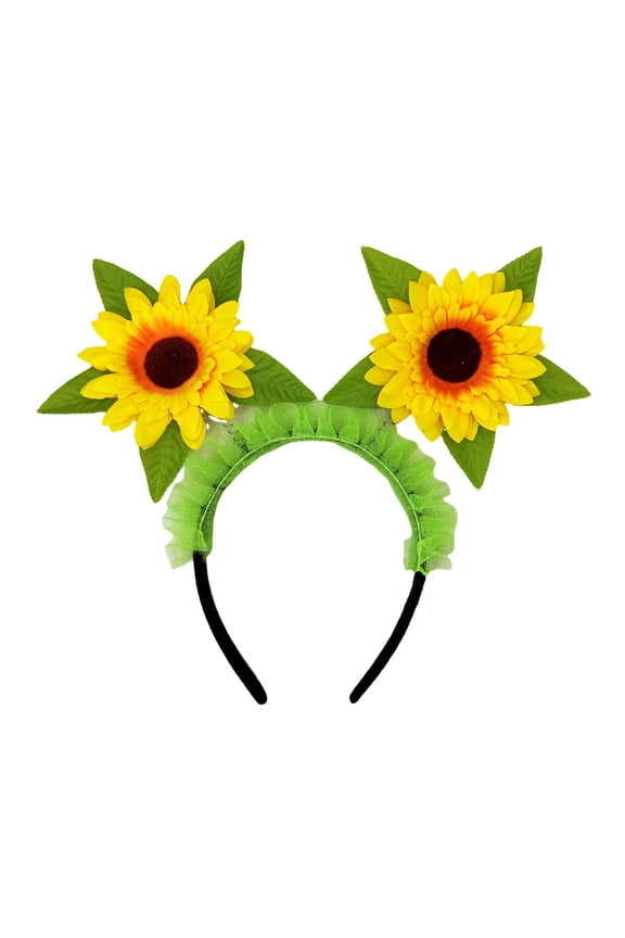 Sunflower Hairband, Women Floral Headband Decorative Hair Clasp, Party Hair Accessory for Vacation
