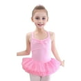 thumbnail image 1 of Ticikt Suspenders Glitter Dance Ballet Tutu Leotard Ballerina Outfit for Girls Toddler 95% Cotton for Class Training Stage Performance,Color:Pink, 1 of 3