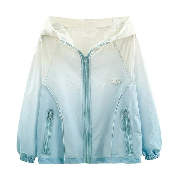 Ticikt Toddler Baby Casual Cartoon Prints Windbreaker Hoodie Coat Lightweight Casual Jacket Lightweight Outdoor Raincoat Breathable Kids Playwear,Color:Blue,12-13 Years