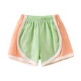 thumbnail image 1 of Ticikt Toddler Baby Girl Ruffle Shorts Gingham Plaid/Stripe Elastic Waist Shorts Pants Bottoms Casual Summer Outfit,Color:Green,Size:3-4 Years, 1 of 9