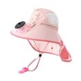 thumbnail image 1 of Ticikt Toddler Baby Sun Hat Summer UPF 50+ Protection for Boys Girls Kids Adjustable Beach Hats with Bucket Wide Brim and Rechargeable Fan,Color:Pink, 1 of 4