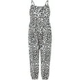 thumbnail image 1 of Ticikt Toddler Girls Baby Kids Jumpsuit 1 Piece Leopard Strap Romper Summer Outfits,Color:White,Size:5-6 Years, 1 of 5