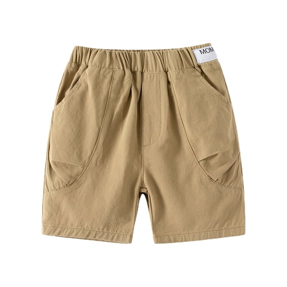 Ticikt Toddler Girls Boys Kids Sport Solid Spring Summer Shorts Clothes Casual Shorts Fashion Shorts,Color:Khaki,Size:18-24 Months