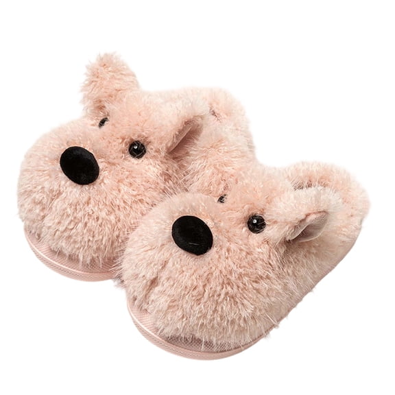 Ticikt Toddler Kids Slippers Girls Boys House Shoes Winter Slippers Plush Warm Soft with Cute Cartoon Design Indoor Shoes,Color:Pink
