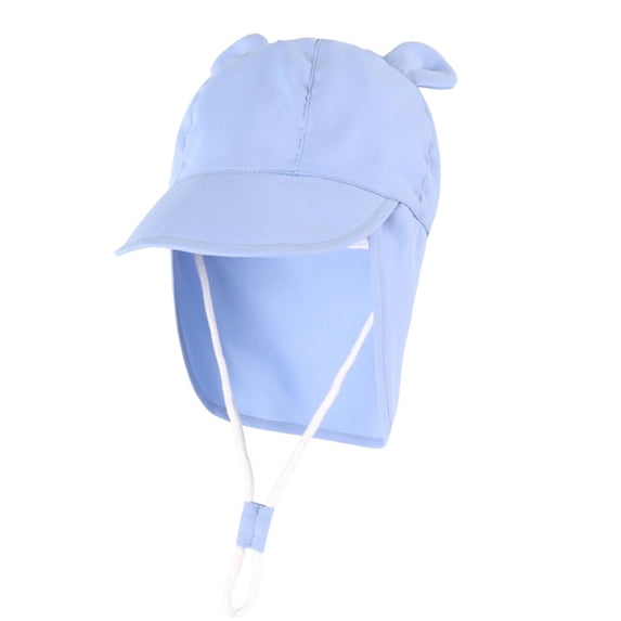 Ticikt Toddler Sun Hat with UPF 50+ and Wide Rigid Brim for Beach Swimming Outdoor Activities,Color:Blue