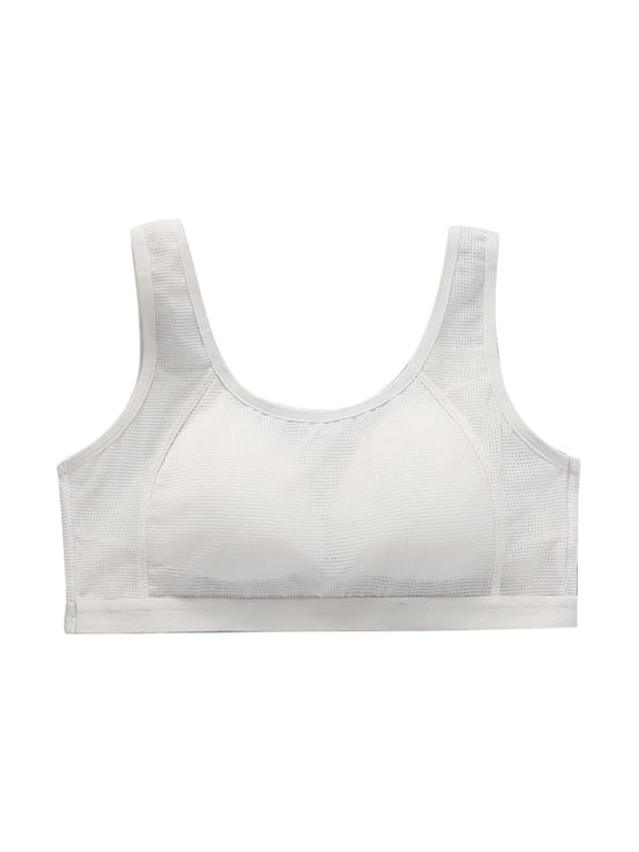 Training Bras for Girls 12-18 Sports Seamless Bra with Removable Padding Bras,Color:Grey