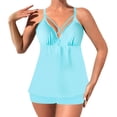 thumbnail image 1 of Ticikt Two Piece Tankini Swimsuits for Women Slim Fit Bathing Suits Tankini Tops with Bottoms Cutout Swimwear, 1 of 8