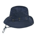 thumbnail image 1 of Ticikt Unisex Summer Sun Protection Fisherman's Hat Breathable Light Hat,Color:Navy, 1 of 3