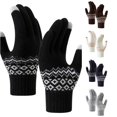 thumbnail image 1 of Ticikt Unisex Touchscreen Knit Gloves, Thickened Cold‑Resistant Warm Winter Knitted Gloves for Men Women Daily Outdoor Wear, 1 of 4