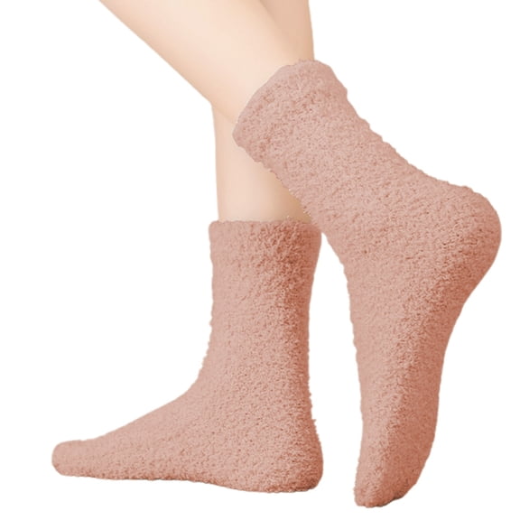 Ticikt V-Toe Flip-Flop Socks Tabi Split Toe Wool Thermal Split Toe Stockings for Winter Warm Lined Tights with Grip Comfortable Mid Calf Socks
