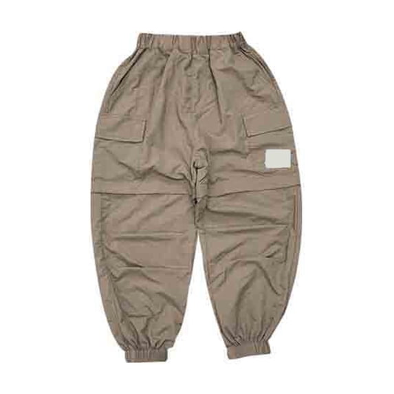 Ticikt Versatile Boys Outdoor Cargo Pants with Detachable Legs for All Season Adventure and Play,Color:Khaki