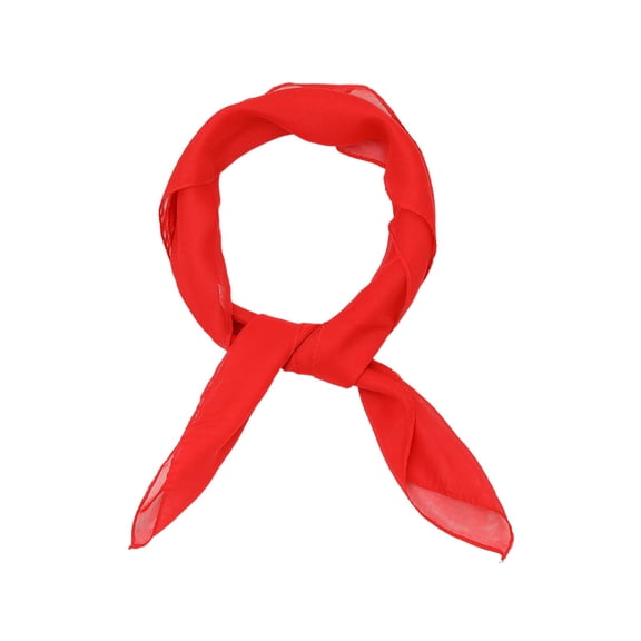 Ticikt Vintage Candy Color Soft Chiffon Scarf Square Neck Head Scarf for Women Lightweight Art Performance Dance Neckwear Shawl