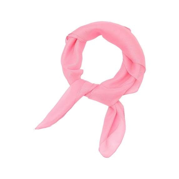 Ticikt Vintage Candy Color Soft Chiffon Scarf Square Neck Head Scarf for Women Lightweight Art Performance Dance Neckwear Shawl