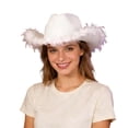thumbnail image 1 of Ticikt Western Cowboy Hat for Women and Men Wide Brim Glitter Cowboy Cowgirl Hat with Rhinestone Fedora Hats,Color:White, 1 of 5