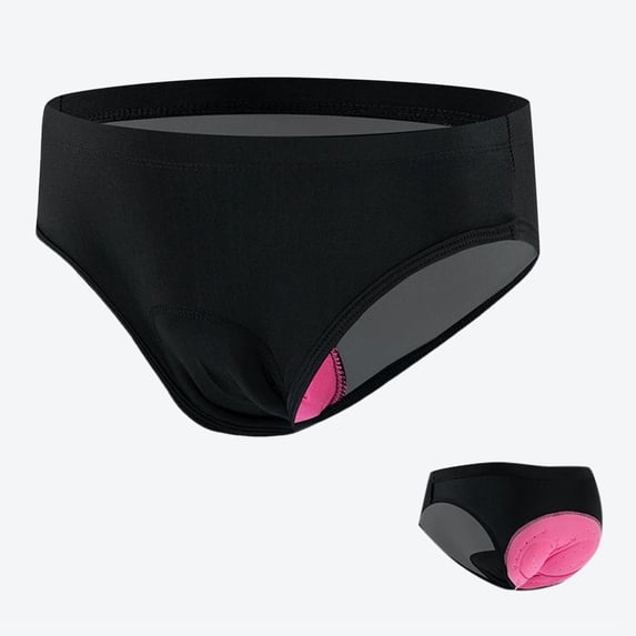 Ticikt Women Cycling Underwear, 3D Padded Bike Shorts, Breathable Moisture Wicking Biking Briefs,Black,M