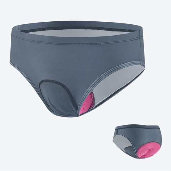 Ticikt Women Cycling Underwear, 3D Padded Bike Shorts, Breathable Moisture Wicking Biking Briefs,Grey,M