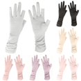 thumbnail image 1 of Ticikt Women MidâLength Sun Protection Gloves, Breathable Thin Nonâ Gloves for Driving Cycling,Grey, 1 of 4