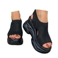 thumbnail image 1 of Ticikt Women's Comfortable Platform Walking Sandals with Memory Foam Open Toe Lightweight Breathable Soft Mesh Washable for Summer Travel Casual Beach Outdoor Sport, 1 of 8