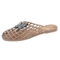 thumbnail image 1 of Ticikt Women's Jelly Sandals Slingback Bling Beach 80s 90s Retro Flat Shoes, 1 of 9