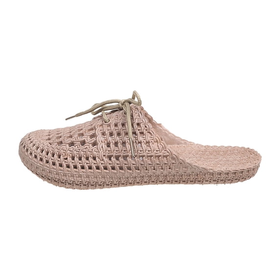 Ticikt Women's Jelly Sandals Slingback Bling Beach 80s 90s Retro Flat Shoes