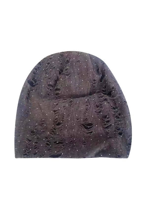 Women's Loose Hat with Drilled Holes,Color:Khaki