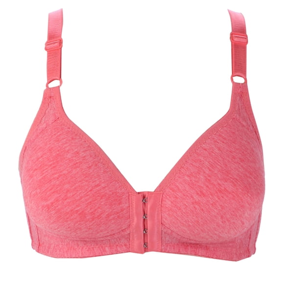 Ticikt Women's One Fab Fit Underwire Demi T-Shirt Convertible Yoga Bra For Comfortable All Day Wear,Color:Red