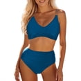 thumbnail image 1 of Ticikt Women's Swimwear Tankini Set Beach Pool Cover Up Hollow Out Bikini Top with Swim Shorts Conservative Two Piece Bathing Suit, 1 of 6