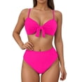 thumbnail image 1 of Ticikt Women's Swimwear Tankini Set Two Piece Bikini with V Neck High Waisted Bathing Suit for Beach Pool, 1 of 7