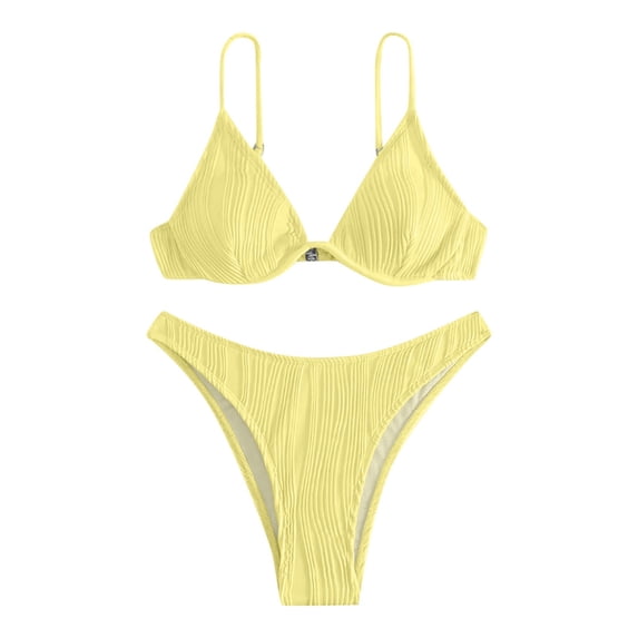 Ticikt Women's Triangle Bikini Floral String Bikini Set Two Piece Swimsuit Bathing Suits