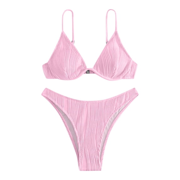 Ticikt Women's Triangle Bikini Floral String Bikini Set Two Piece Swimsuit Bathing Suits