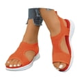 thumbnail image 1 of Ticikt Womens Comfortable Orthopedic Sandals Arch Support Ladies Walking Sport Athletic Sandals Open Toe Slip On 2 Inches Heel, 1 of 9