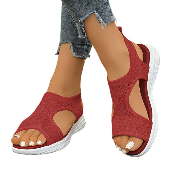 Ticikt Womens Comfortable Orthopedic Sandals Arch Support Ladies Walking Sport Athletic Sandals Open Toe Slip On 2 Inches Heel