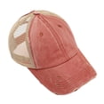 thumbnail image 1 of Ticikt Womens Ponytail Hat Baseball Cap High Messy Bun Ponycap Hats Quick Drying Mesh Hat,Color:Orange, 1 of 3