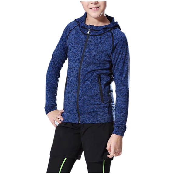 Ticikt Youth Boys Slim Fit Athletic Quarter Zip Pullover Shirts, Lightweight Long Sleeve Shirt Performance Tops