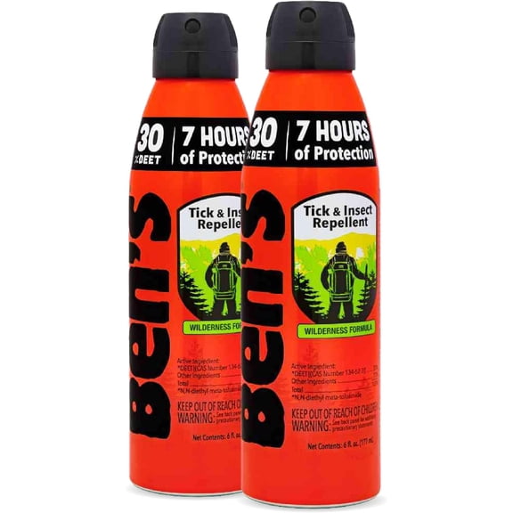 Tick & Insect Repellent Eco Spray - Bug Spray with 30% DEET for Mosquitoes, Ticks & More - Up to 7 Hours of Protection - Fragrance-Free - 6 oz (2 Pack)