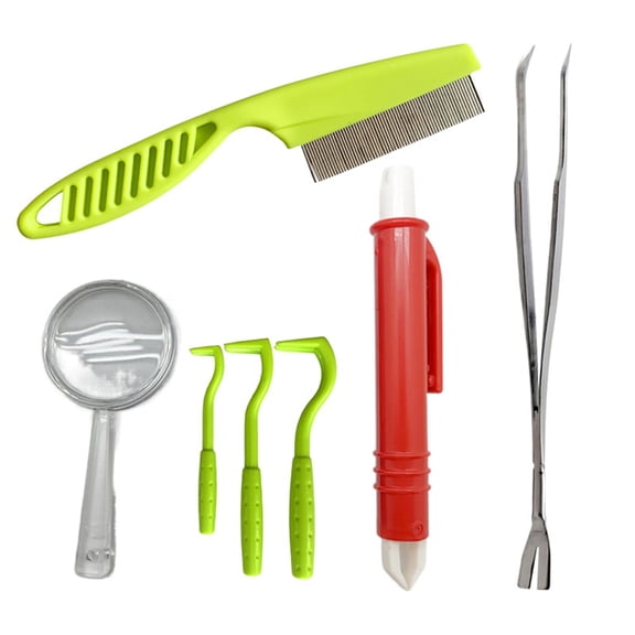 Tick Removal Tool 7Pcs Kit with Storage Box,Tick Removal Kit Tick Removal Tool for Dogs Cats Pet Tick Comb