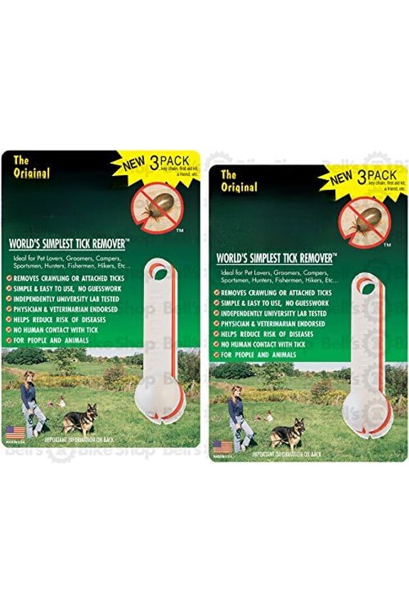 Tick Remover Tool - Keychain Tick Twister Removal Device for Dogs Cats Humans, 6 Pack Set with Key Hole