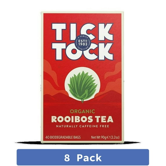 Tick Tock Tea Organic Rooibos 40 bags (Pack Of 8)