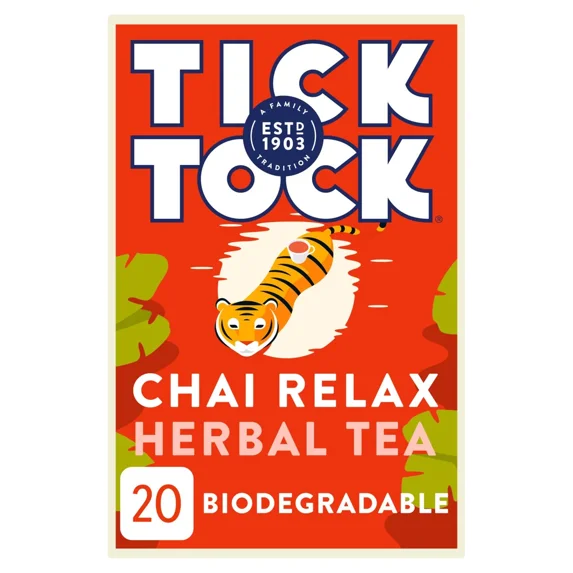 Tick Tock Wellbeing Chai Relax - 20 Herbal Tea Bags