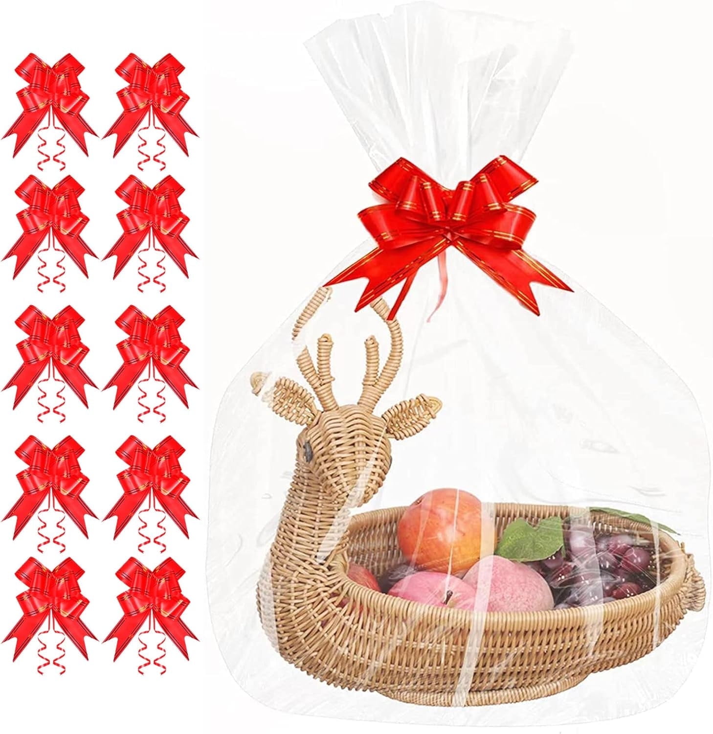 JOYIT Large Clear Cellophane Bags (18x30 in), 50 Pcs, Mil Thick