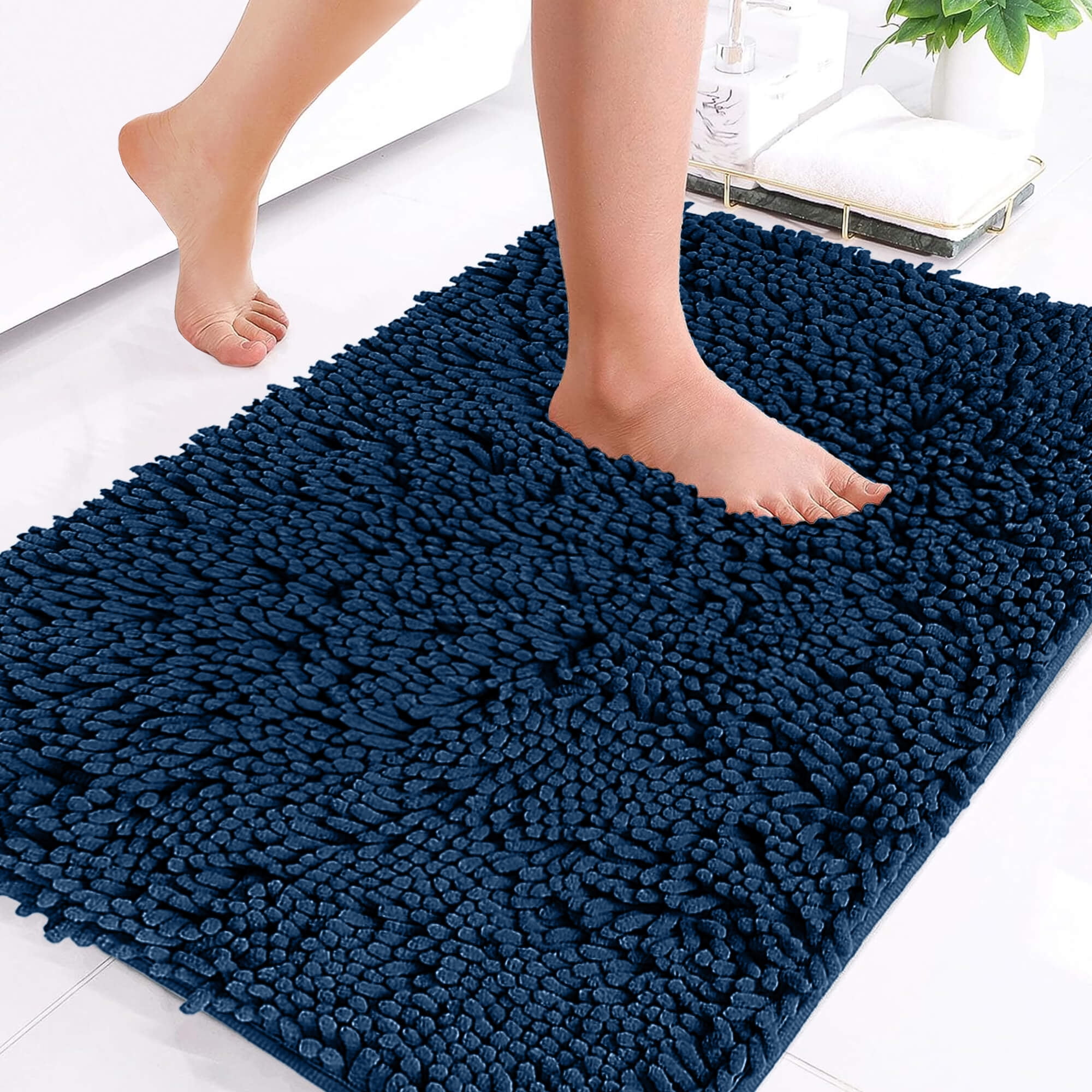 TickJOY Bathroom Rug, NonSlip Bath Mat, Soft Cozy Shaggy Durable Thick