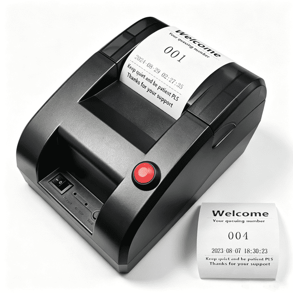 Take-A-Number Machine (Printer) for Waiting Line - Tickets Editable via PC | Waiting number tickets editable via PC