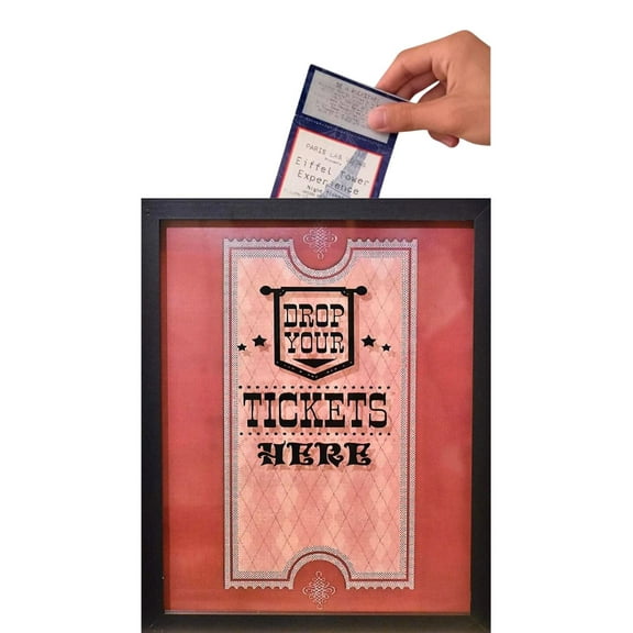 Ticket Shadow Box - XL 12x15 - Shadowbox - Top Loading Slot Display Frame