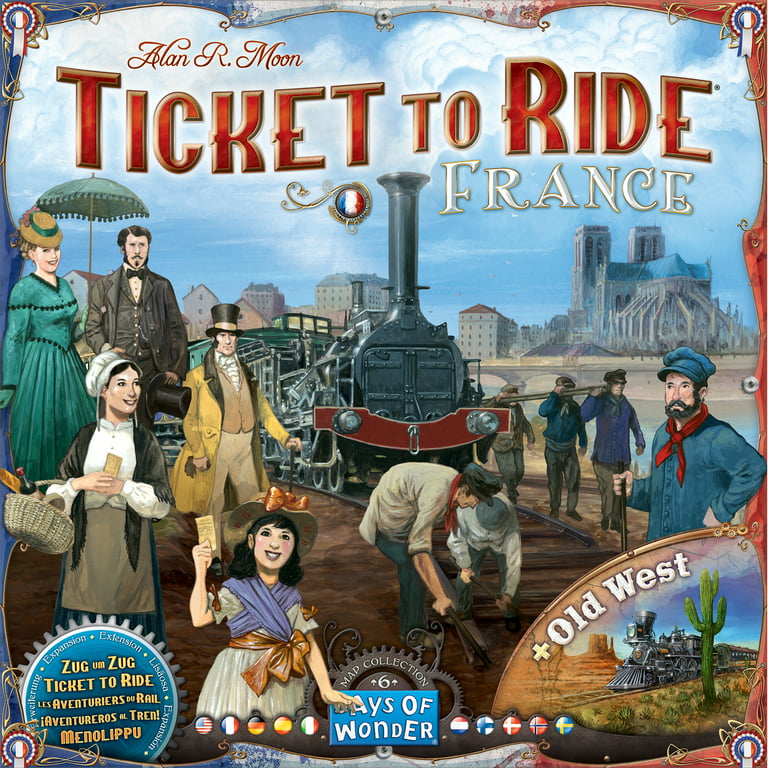 Ticket to Ride France + Old West Board Game EXPANSION | Train Route  Strategy Game | Fun Family Game for Kids and Adults | Ages 8+ |2-6 Players  