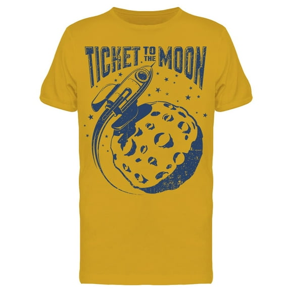 Ticket To The Moon Graphic T-Shirt Men -Image by Shutterstock, Male x-Large