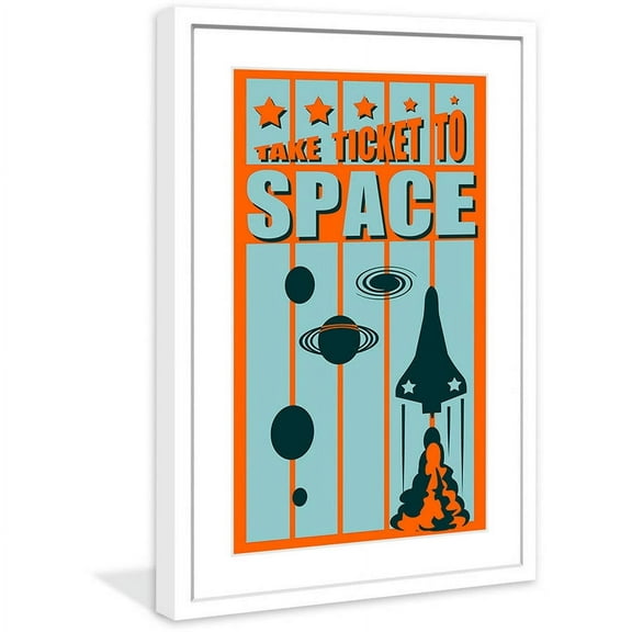 "Ticket to Space" Framed Painting Print