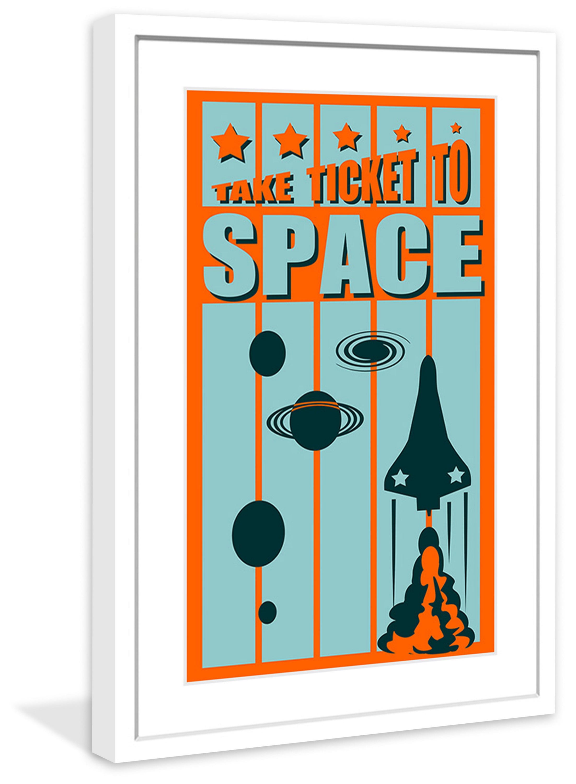"Ticket to Space" Framed Painting Print